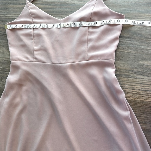 Show Me Your MuMu Soft Beige Faith ChiffonMaxi Spaghetti Strap Dress Size L - Picture 9 of 11